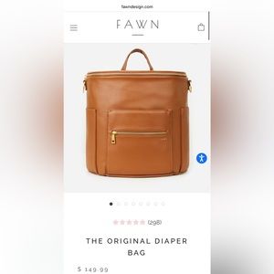 Brown Fawn diaper backpack